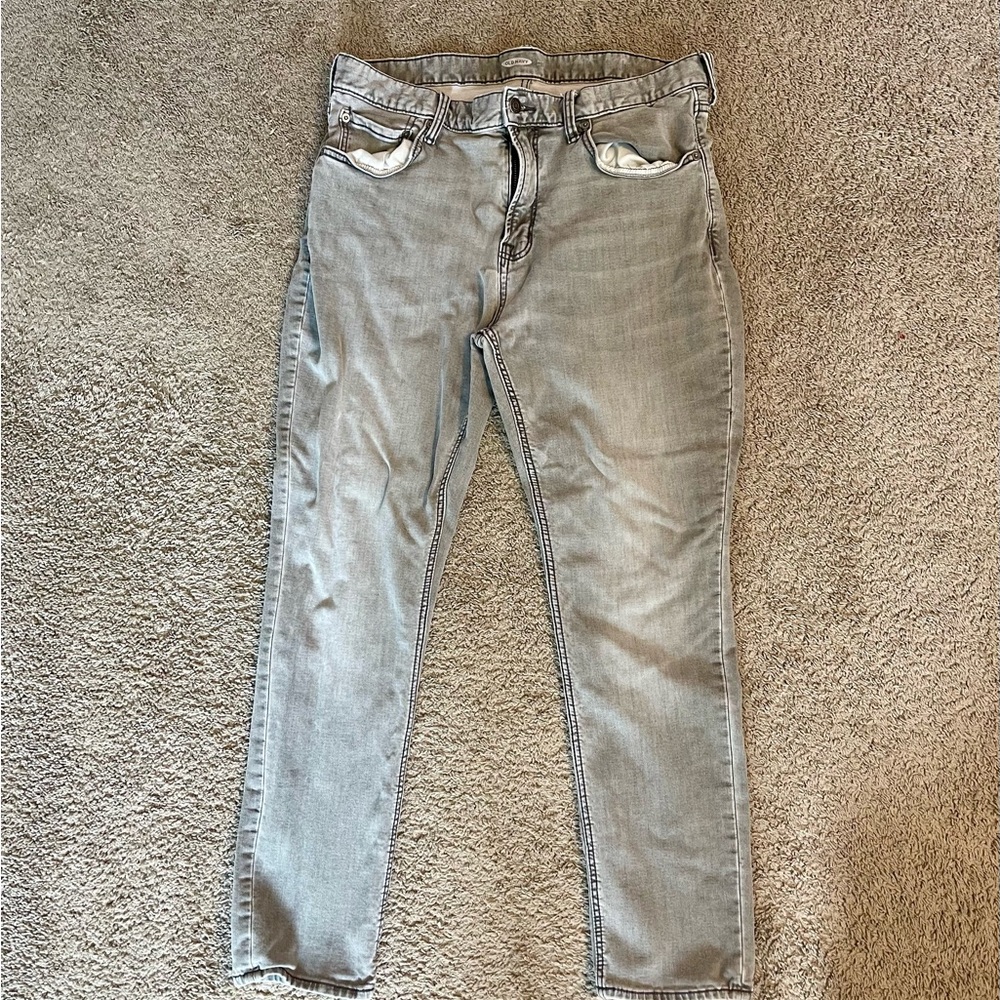 Men's Gray Jeans 👖 OLD NAVY SKINNY WASHED GREY
